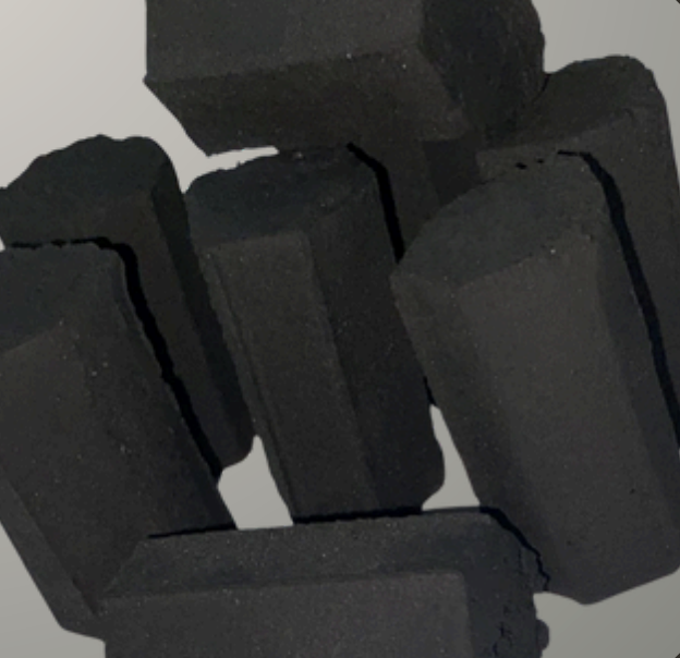 Hexagonal coconut shell briquettes 2.2 cm