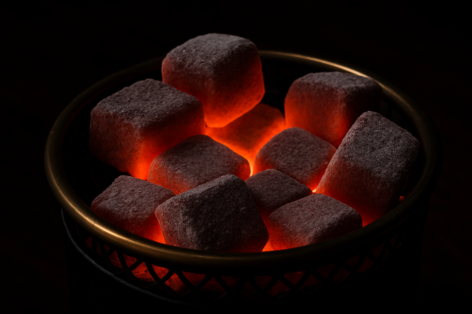 Coconut charcoal stacked for export